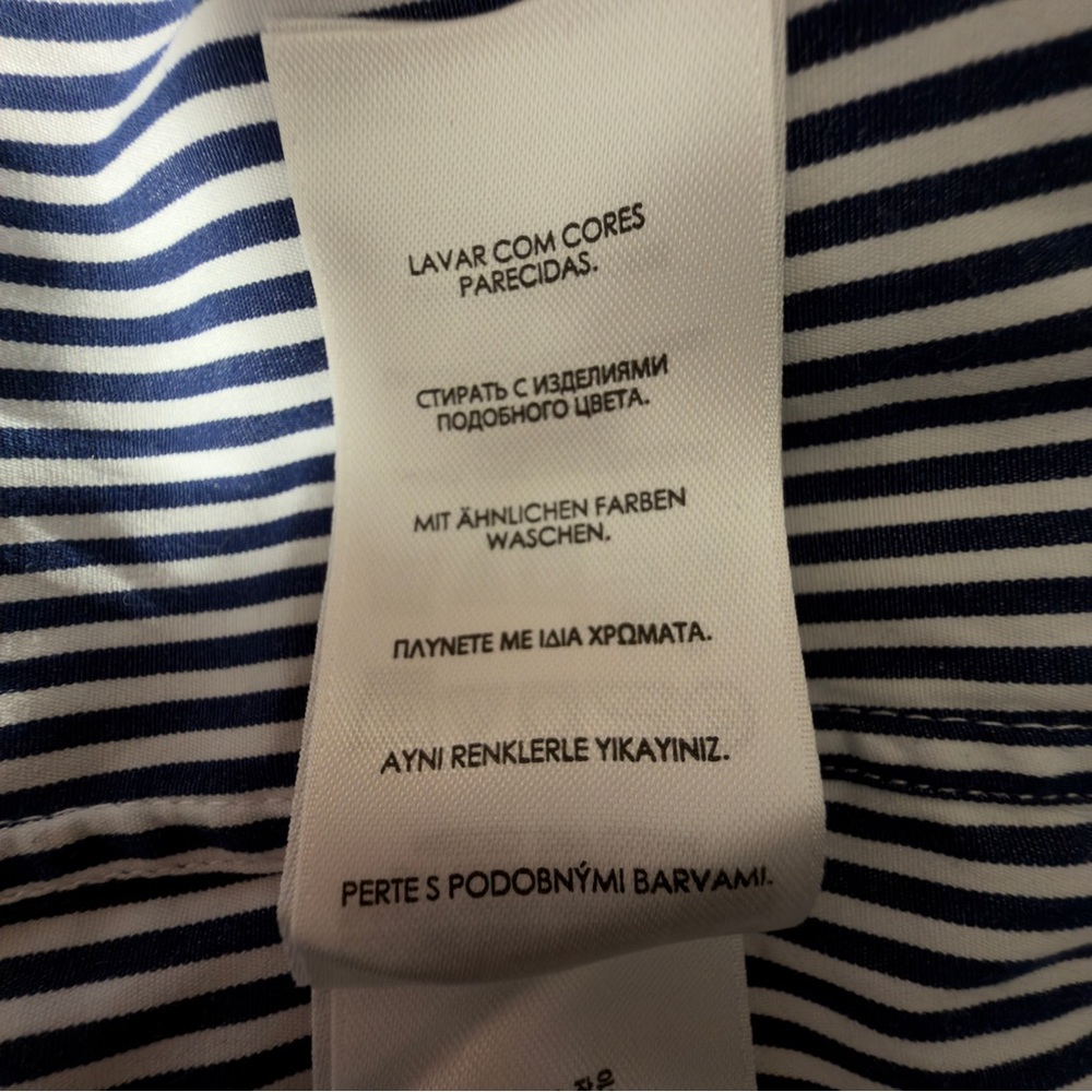 Polo by Ralph Lauren Blue and White Pinstripe Button-Down Shirt - Picture 12 of 13